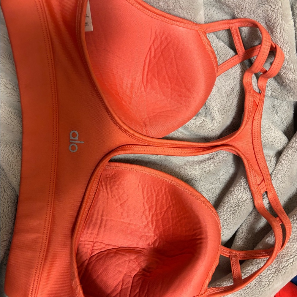 ALO Yoga Vibrant Orange Bikini Top